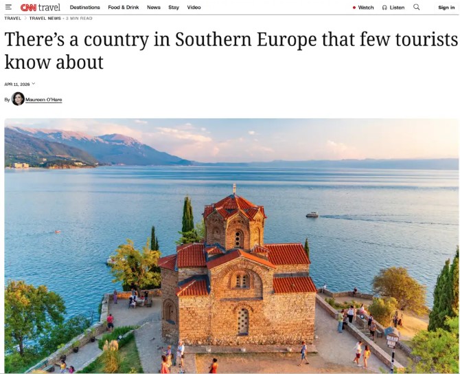 СИ-ЕН-ЕН: Македонија е европска туристичка дестинација во сенка на најпопуларните и достојна за поголемо туристичко внимание