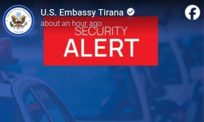 ТРЕВОГА ОД АМБАСАДАТА НА САД: Во Албанија групи поврзани со Иран може да нападнат субјекти во врска со САД во хотели, клубови и др.