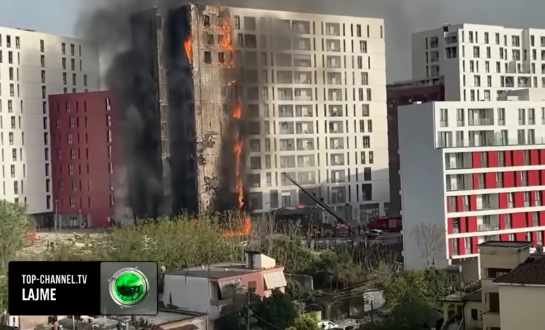 (ВИДЕО) Најмалку 11 лица се повредени во пожар во станбен комплекс во Тирана