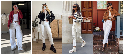 5 тренди пролетни комбинации со бели фармерки (идеални за променливо време)