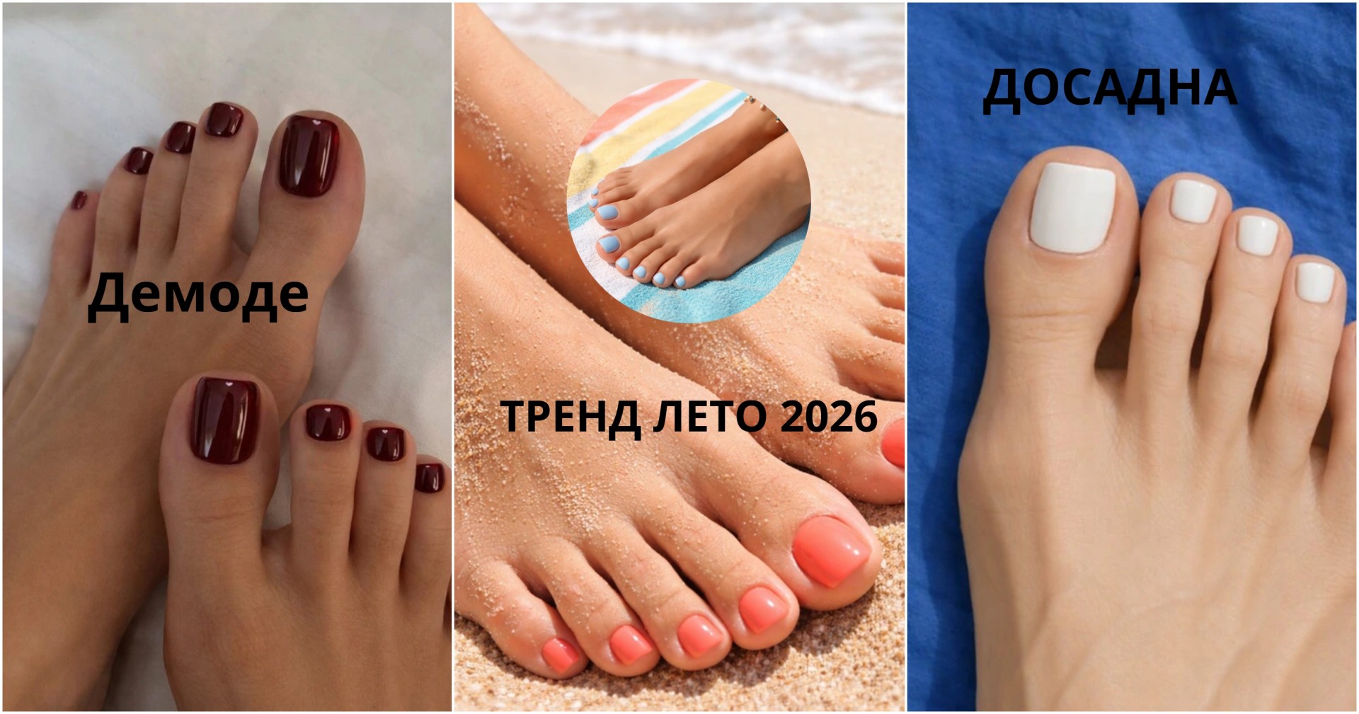 Педикир трендови кои ќе бидат хит летово: Совршени бои за сандали, плажа и одмор