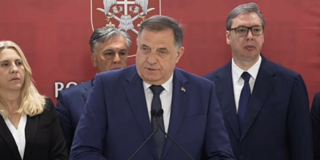 Додик во Белград ги таргетираше Хрватите во БиХ и воениот сојуз на Хрватска: „Ја следиме ситуацијата, целта им е загрозување на Србите“