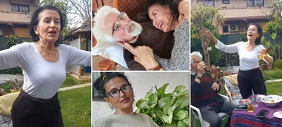 Стојна Костовска е згодна и на 72 години – игра и пее во двор во хеланки до сопругот, по 47 години брак