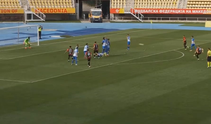 Гол на колото: Мајсторијата од слободен удар на Цветковиќ вредна три бода за Вардар (ВИДЕО)