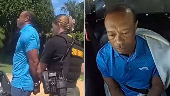 Се појавија снимки од апсењето на познатиот голфер (ВИДЕО)