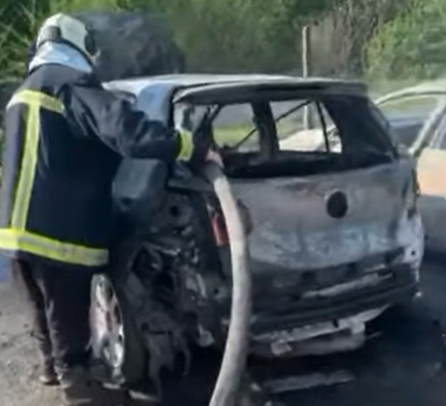 Детали за пожарот под Кале, опожарени пет возила