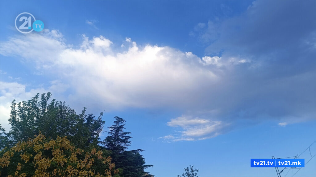 Променливо облачно и потопло време до средината на неделата, потоа пад на температурите