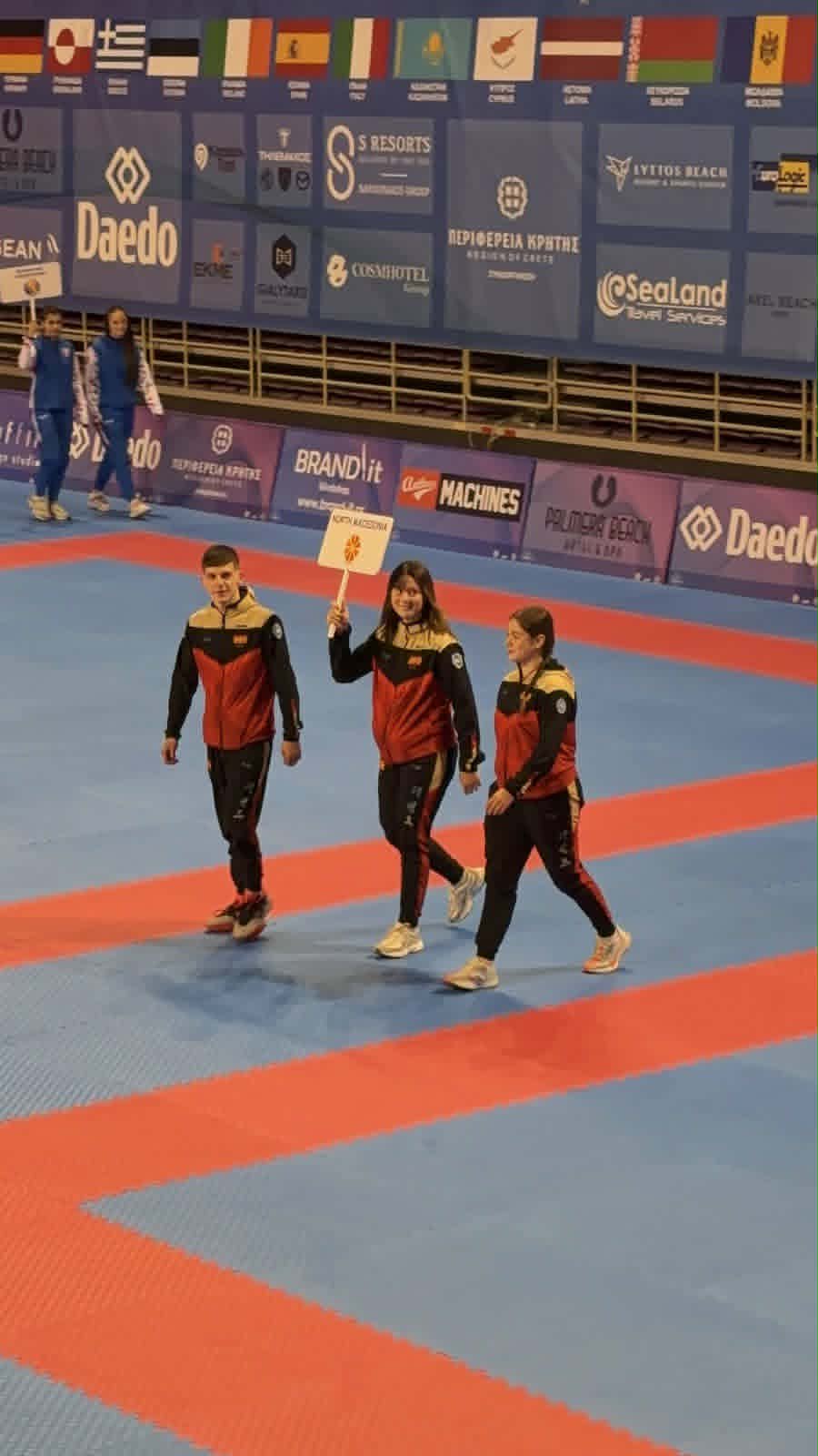 Македонската Традиционална Таеквон-до Федерација успеа да стигне до три четврфинални борби за медал на ЕП на Крит,Грција