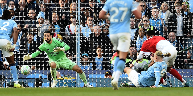 Победничкиот гол на Халанд од друг агол