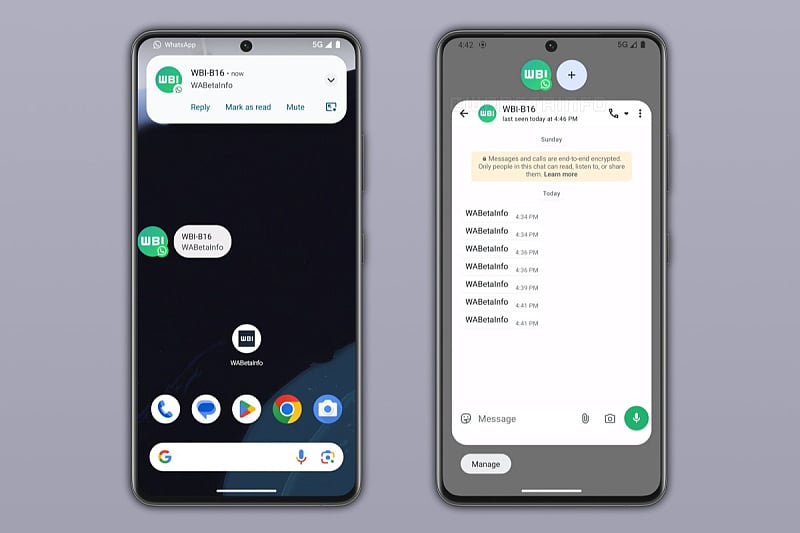 WhatsApp сега тестира функција „пловечки меурчиња за нотификации“