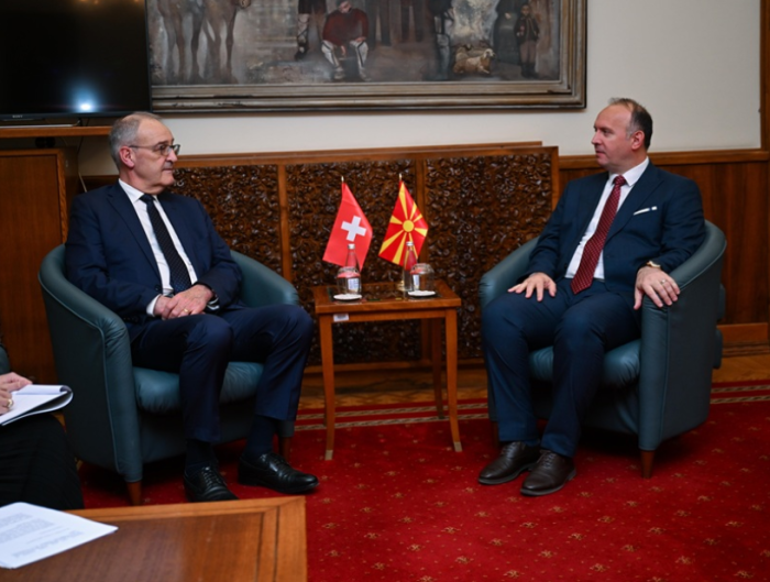 Гаши домаќин на прва посета на претседател на Швајцарската Конфедерација