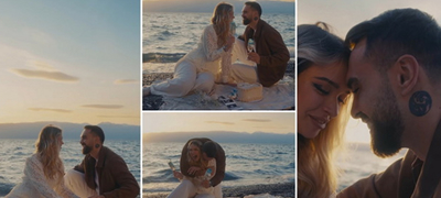 Стефан Лазаров и сопругата направија откривање на полот на детето – со торта на плажа (видео)