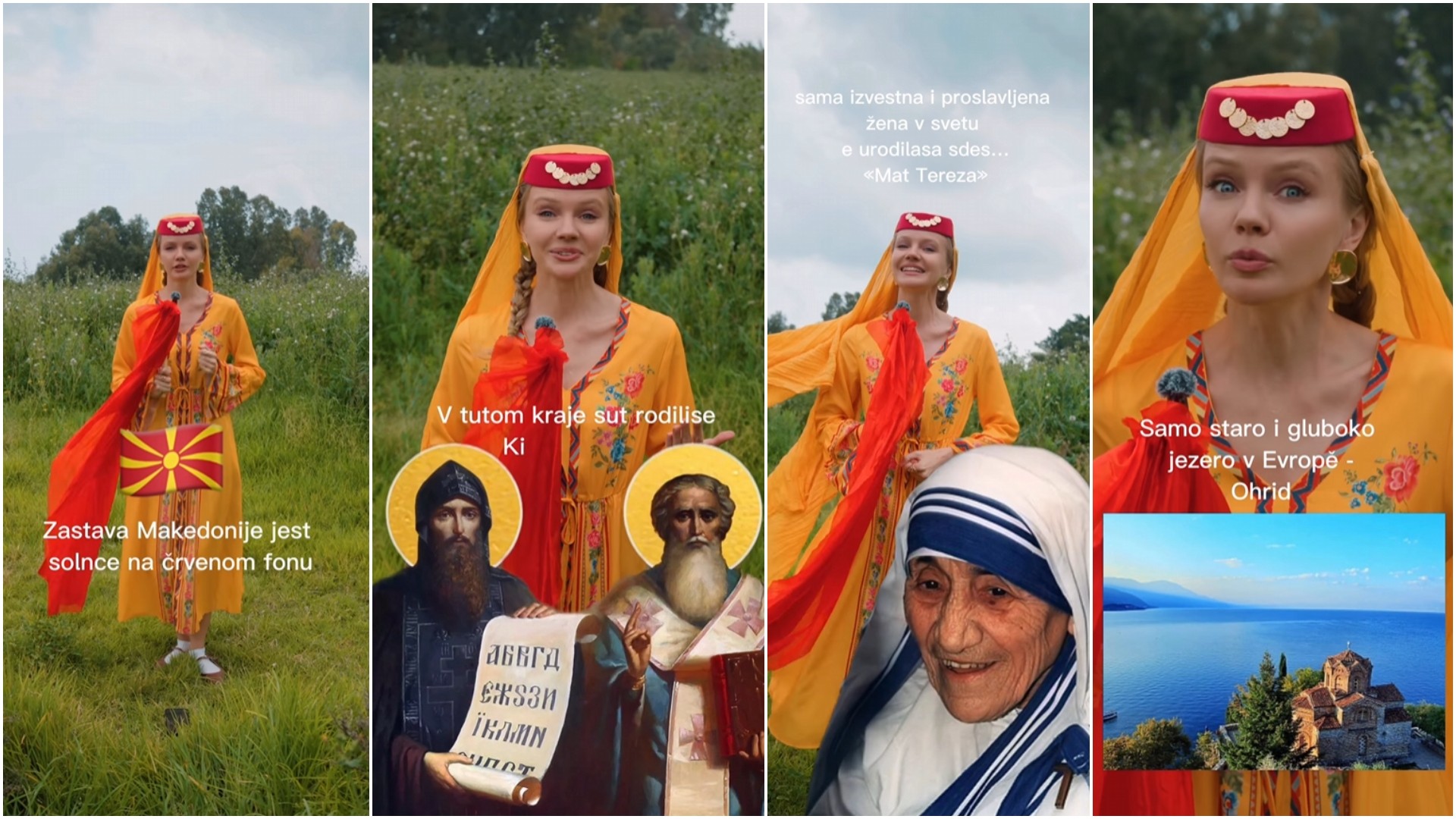 Видеото на руската уметница за Македонија ги подели социјалните мрежи: „Кирил и Методиј се Бугари, Охрид бил бугарски град“