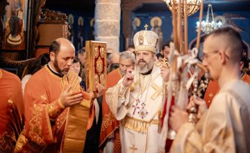 Фото: Цветници – празник на радоста и надежта пред Велигден, богослужба во храмот Св.вмч.Георгиј – Охрид