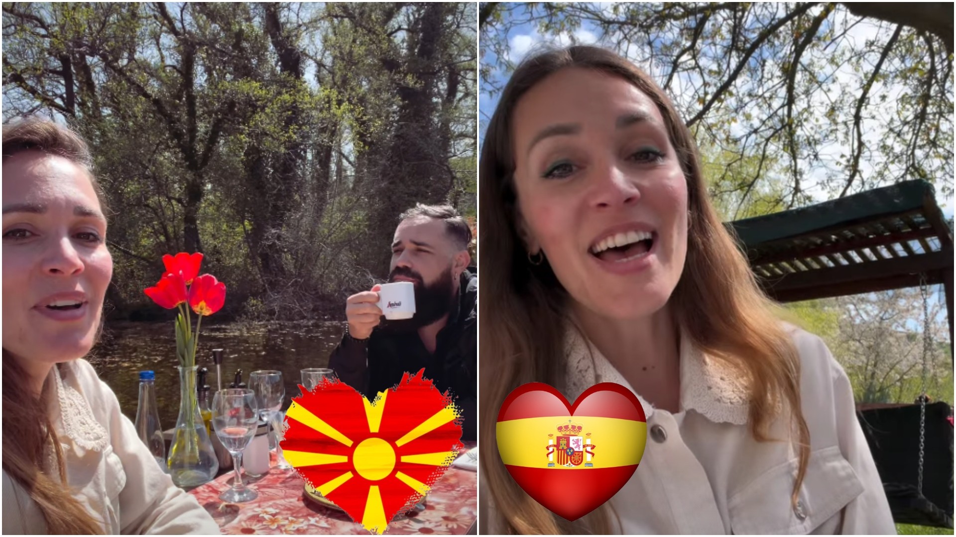 Шпанка ги отпеа македонските песни „Лихнида кајче веслаше“ и „Налеј, налеј“ среде Охрид (ВИДЕО)