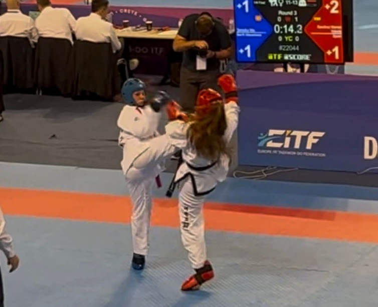 Миа Танеска беше на чекор до медал на ЕП во традиционално таеквондо