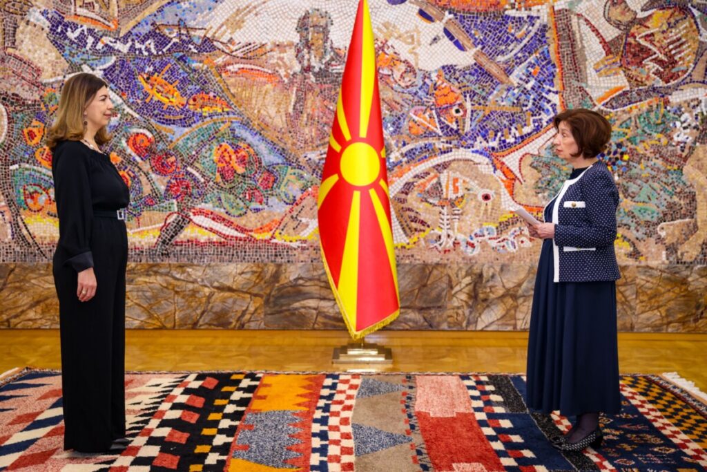 Сиљановска-Давкова ги прими акредитивите на новоименуваната амбасадорка на Ерменија, Цовинар Хамбарџумиан