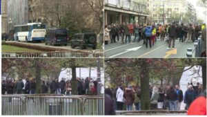 „Вучиќ, излези и погледни нè во очи“: Новинарите протестираа пред Претседателството на Србија