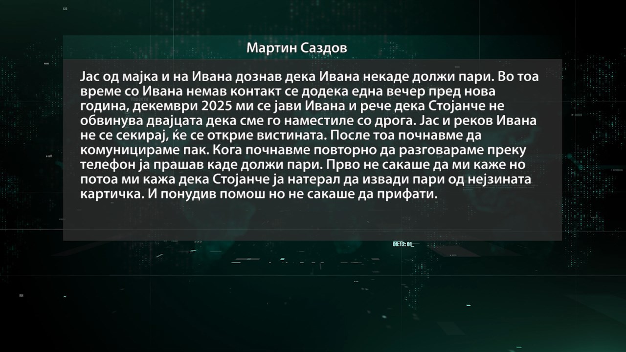 Мартин Саздов: Се обидов да и помогнам на Ивана – не успеав