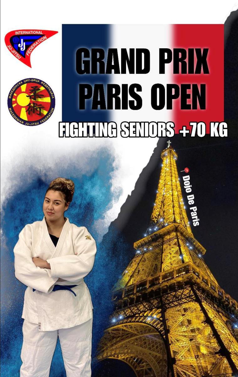 Катерина Ацевска ќе ги одмери силите со елитата во џиу џицу на Гранд при Париз опен
