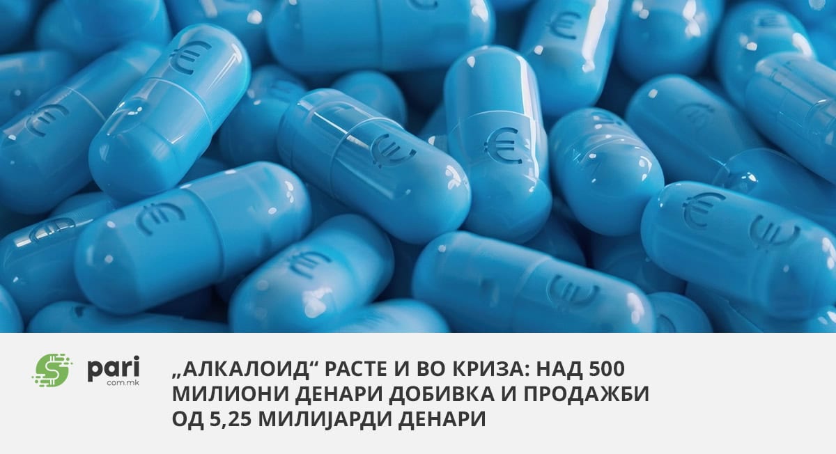 „АЛКАЛОИД“ РАСТЕ И ВО КРИЗА: Над 500 милиони денари добивка и продажби од 5,25 милијарди денари