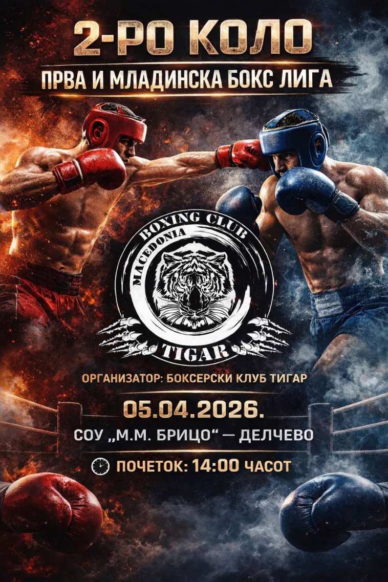 БК Тигар од Делчево домаќин на 2.коло на Првата и Младинска бокс лига