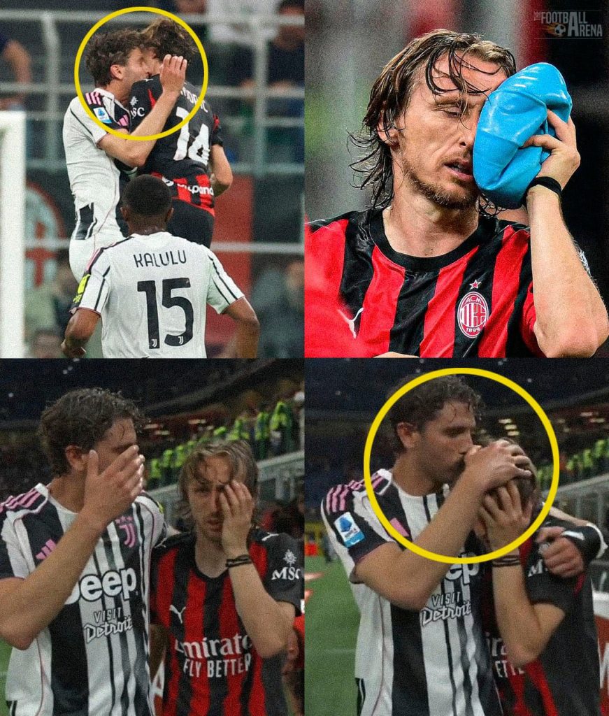 Модриќ ќе го памети дербито, доби „печат“ на лицето по судир со капитенот на Јувентус (ФОТО)