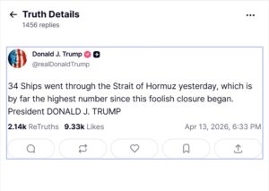 Трамп: Зголемен сообраќај низ Ормускиот теснец