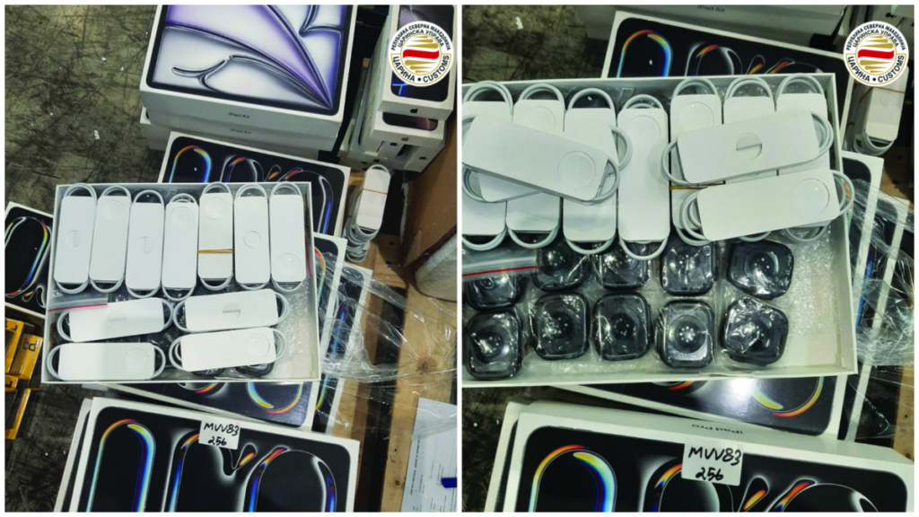 Царинска управа: Запленети скапи „Apple“ часовници заменети со евтини копии, оригиналите пронајдени при претрес на скопска мобилара!