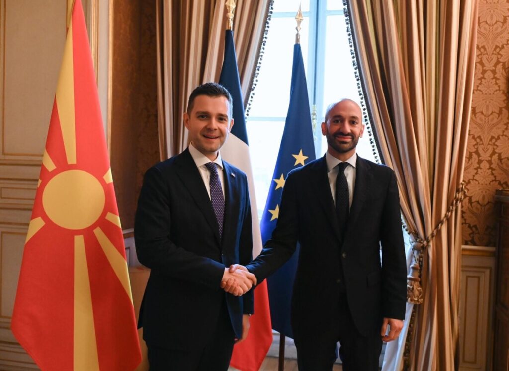 Средба на министерот Муцунски со францускиот министер делегиран за Европа, Бенџамин Адад