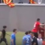 Фудбалер на Шкендија Арачиново нокаутира ривал од Брегалница (ВИДЕО)