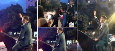 Вирално видеo: Матурант пристигна на коњ на својата прослава во Скопје