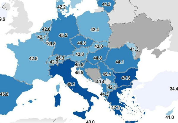 Објавена мапа на Европа која покажува кој народ најбрзо старее