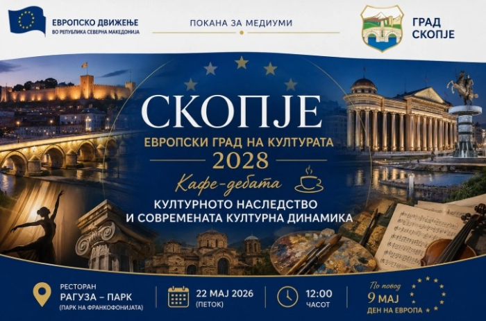 Кафе-дебата „Скопје – европски град на културата 2028: Културното наследство и современата културна динамика“