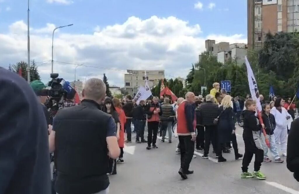 Протест на ССМ во Скопје: „За плата се бориме – не се молиме“