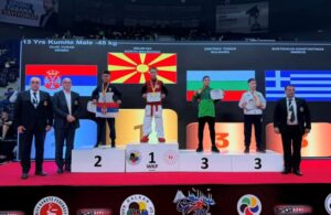 Еден сребрен и два златни медали освоија македонските каратисти денес на Балканското првенство за деца