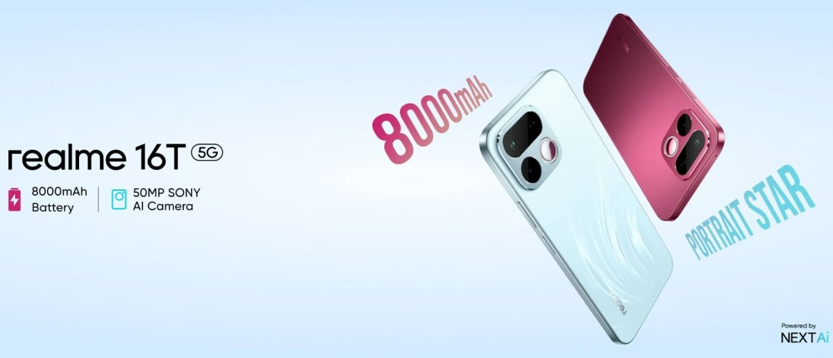 Realme 16T претставен со Dimensity 6300 чип, 144Hz дисплеј и батерија од 8.000 mAh