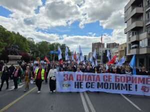 Минималец од 600 евра: Барање на работничкиот протест на 1 Мај
