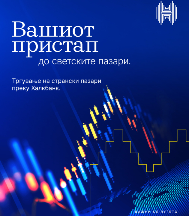 Халкбанк ја проширува понудата со услуга за инвестирање на странски пазари