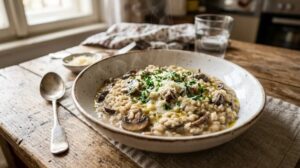 (Рецепт) Кремасто рижото со печурки: Брз и вкусен ручек кој секогаш излегува без промашување