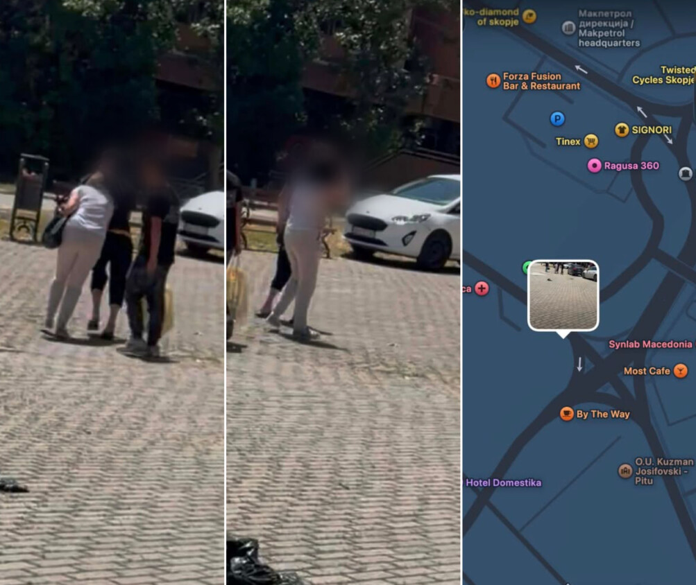 (Фото) Жена тепана и давена среде Скопје, на млада девојка која реагирала и рекле „Маж ѝ е, што сака нека ѝ прави, не се мешај“