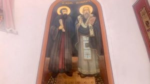 Почна да мироточи фреска на Свети Климент и Свети Наум Охридски