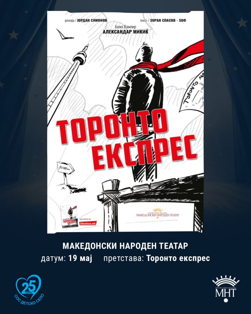 Хуманитарна изведба на „Торонто експрес“ во МНТ: Театарот игра за СОС Детско село