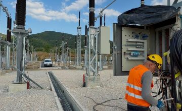 Латифи и Колак извршија увид во новата 400 kV трафостаница кај Охрид, дел од проектот за поврзување со Албанија