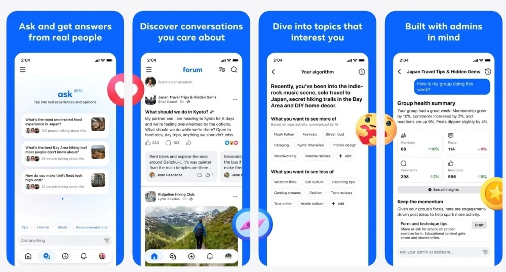 Meta тестира нова апликација „Forum“ – платформа посветена на групни дискусии