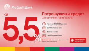 ПроКредит Банка Македонија со понуда за потрошувачки кредити до 3 милиони денари