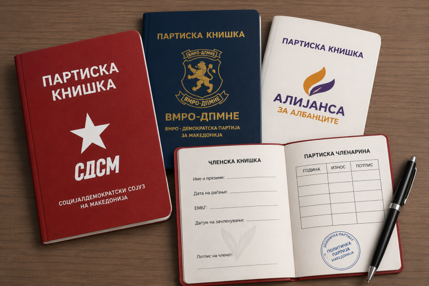 Секој седми граѓанин на Македонија има партиска книшка