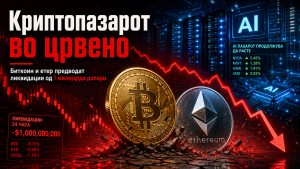 Биткоин падна на најниско ниво од јуни, ликвидациите достигнаа милијарда долари