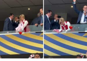 (ФОТО) Колинда Грабар-Китаровиќ ги воодушевила навивачите со потег по натпреварот