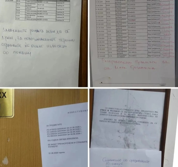 Поради тројца делегирани судии, презакажни и одложени рочишта во Основниот граѓански суд Скопје
